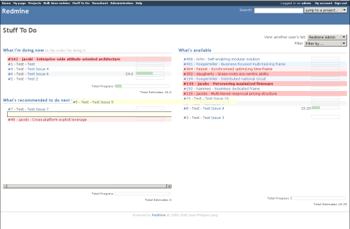 Main panel - dragging an issue to the Recommended pane ( thumbnail )