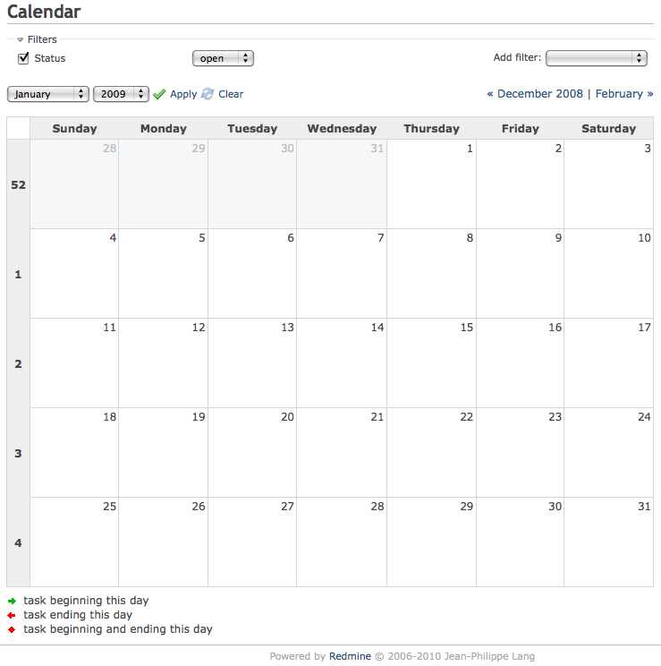 Calendar screenshot