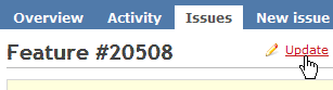 Screenshot for Update an existing issue