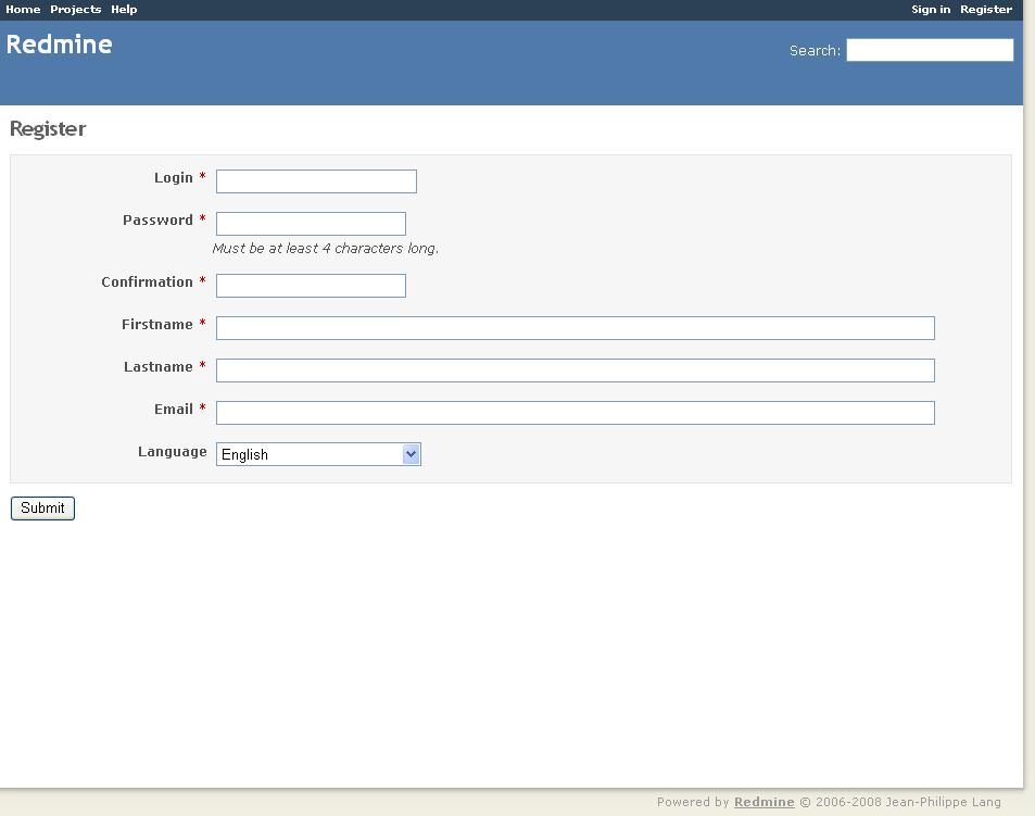 Register Page